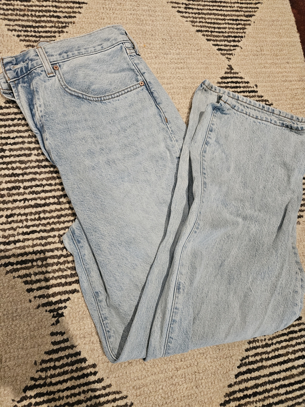 Denim Forum Light Blue Straight-Leg Jeans